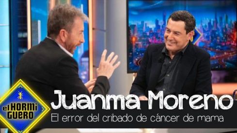 Juan Manuel Moreno Bonilla durante su participación el El Hormiguero