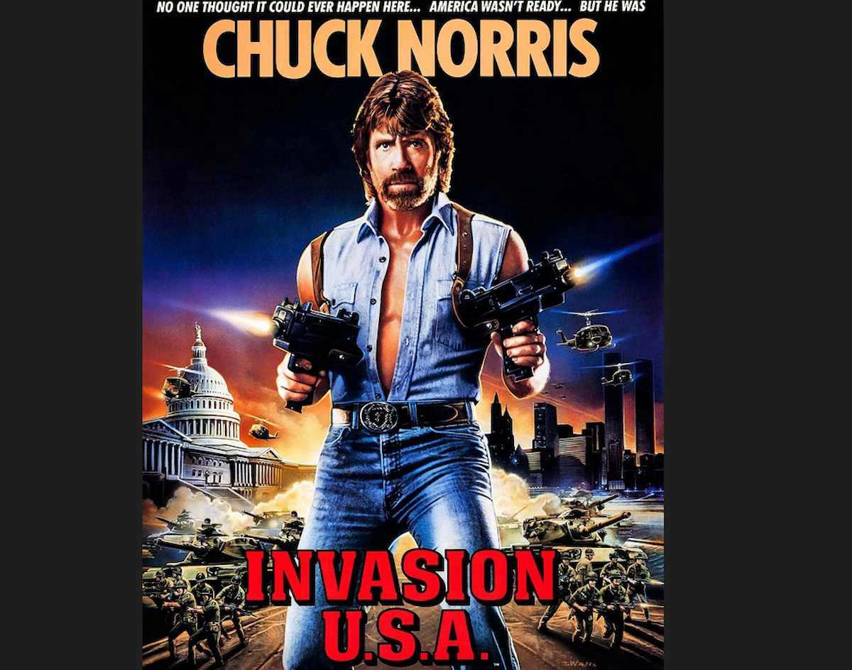Cartel de la película 'Invasión USA' de Chuck Norris