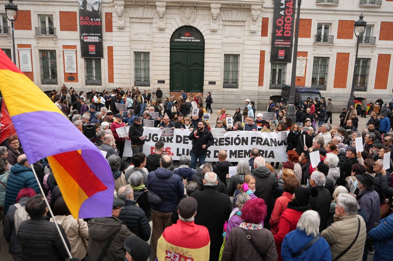 Movilización de colectivos memorialistas, asociaciones de víctimas, UGT Madrid y CCOO de Madrid, y organizaciones sociales, este sábado para que se cumpla la ley “de una vez”, foto Agustín Millán