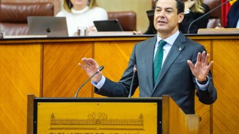 Moreno Bonilla, durante un pleno parlamentario.