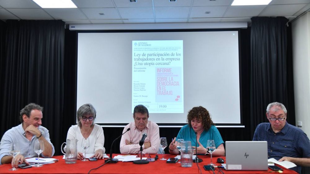 Presentación del informe «Democracia en el trabajo» en el Ateneo de Madrid, foto Agustín Millán