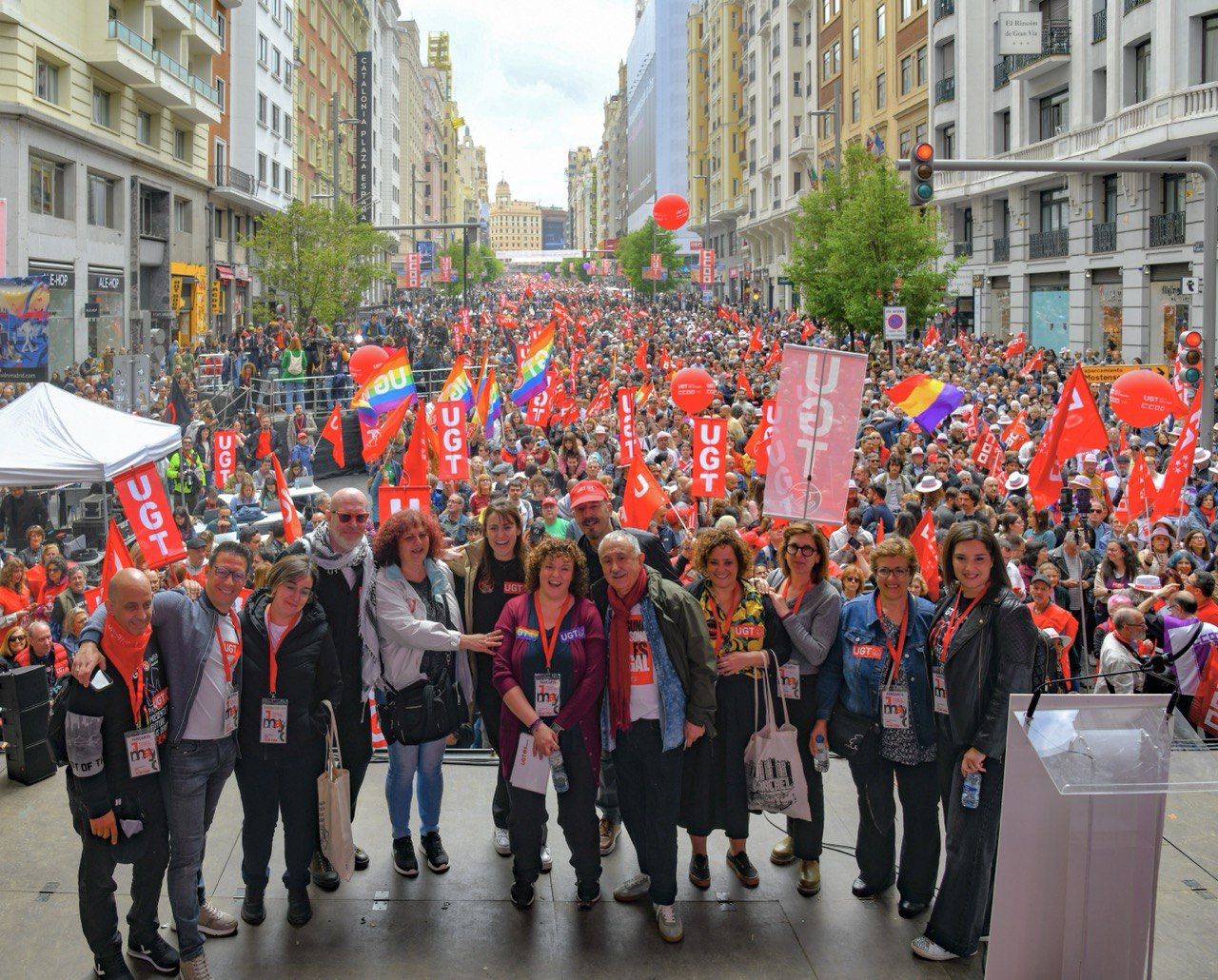 UGT en el primero de mayo de 2025, foto Agustín Millán