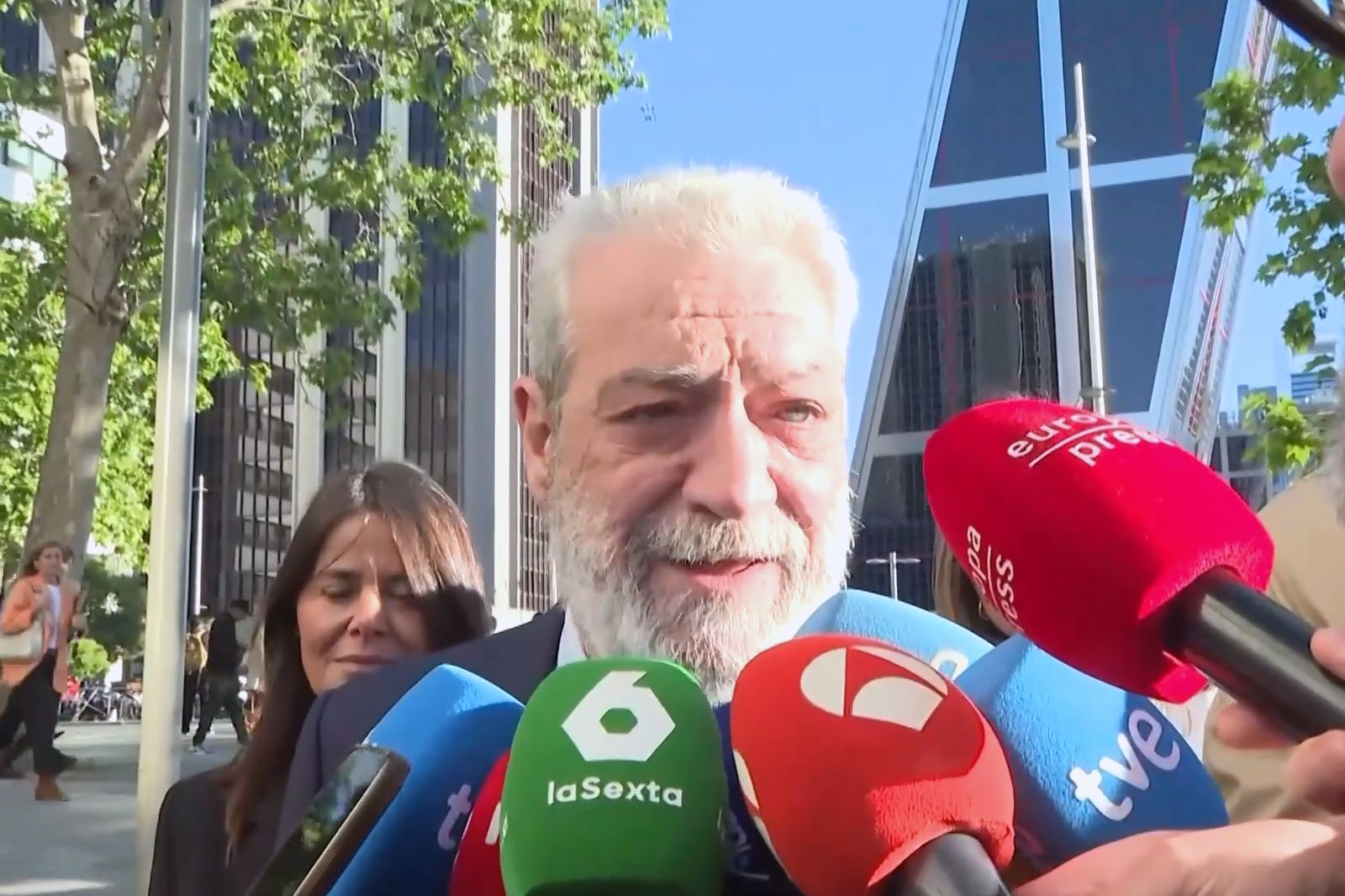Miguel Ángel Rodríguez, jefe de gabinete de la presidenta de la Comunidad de Madrid, Isabel Díaz Ayuso, a su llegada ante los juzgados de Plaza Castilla