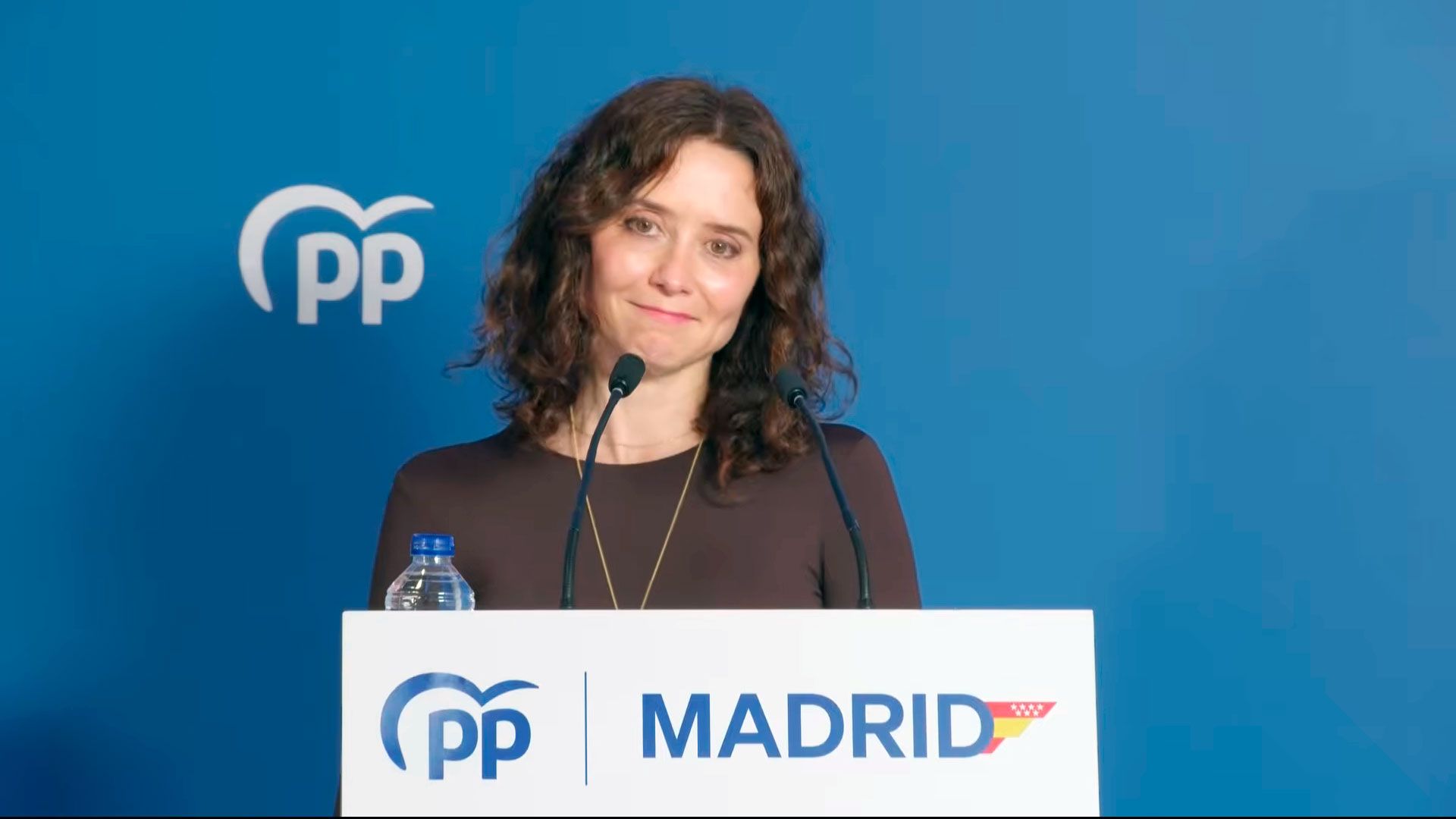 La presidenta del PP de Madrid, Isabel Díaz Ayuso, interviene en la Junta Directiva Autonómica del Partido Popular de la Comunidad de Madrid.