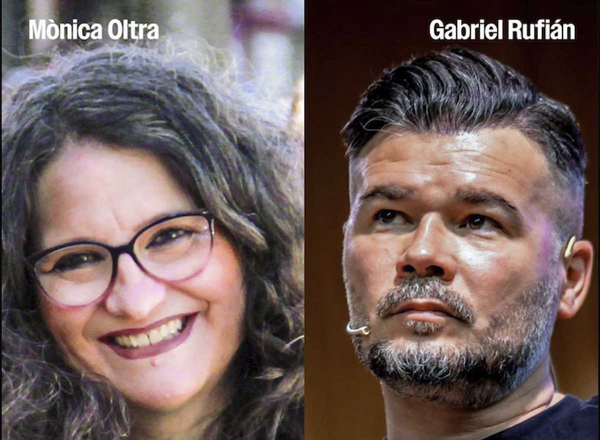 Cartel del acto de Rufián y Oltra en Valencia