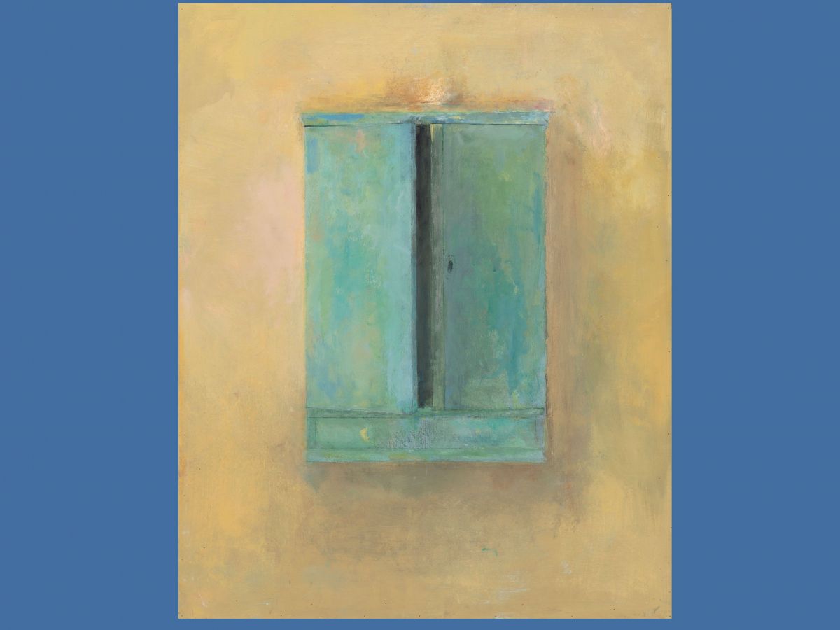 Carmen Laffón, Armario verde, hacia 2013 2014 Óleo sobre lienzo, 100 × 81 cm. Colección privada. © Carmen Laffón, VEGAP, Madrid, 2026. Fotografía Museo Nacional Thyssen Bornemisza Claudia Ihrek