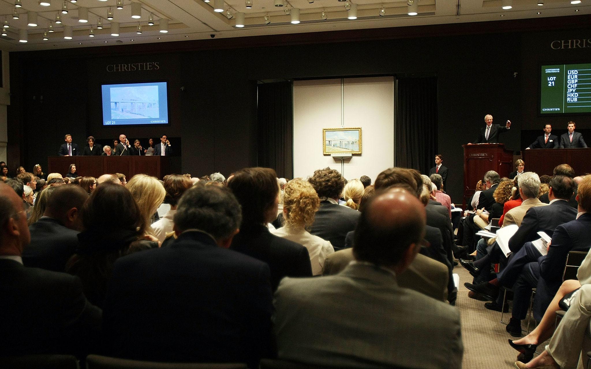 Christie's Holds Auction Featuring Works By Warhol, Monet, And Rothko Christie's Holds Auction Featuring Works By Warhol, Monet, And Rothko