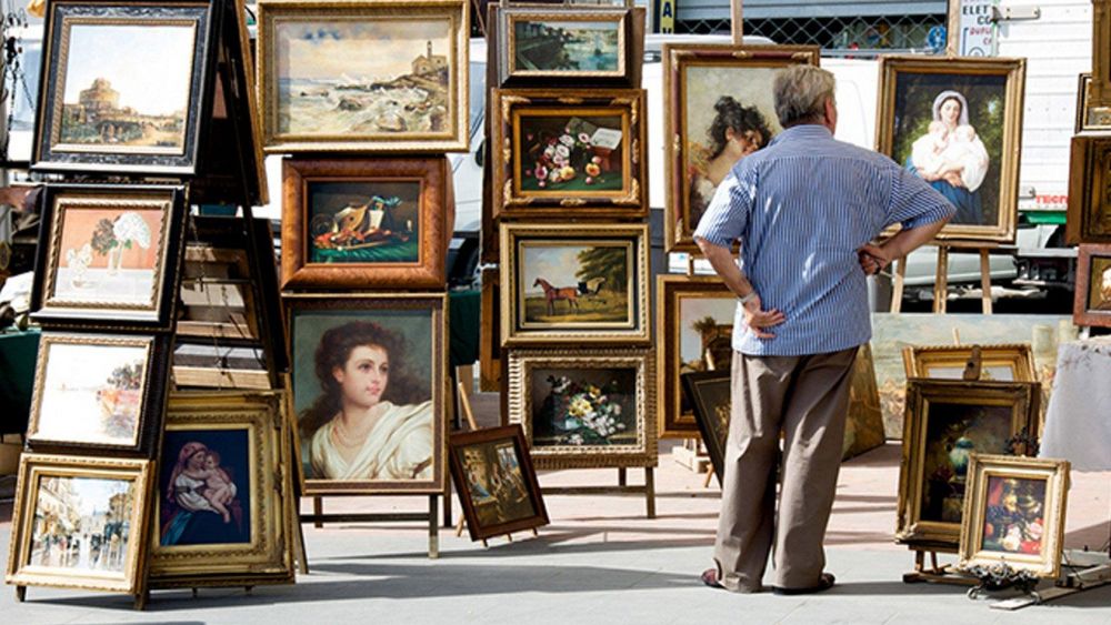 Mercadillo en Roma