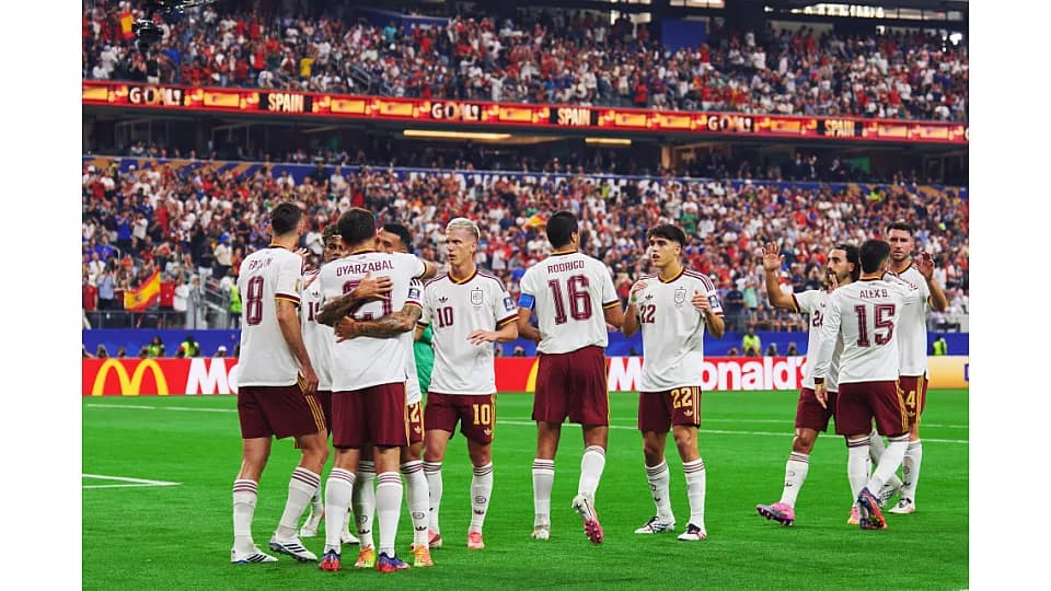 Selección España celebracion gol