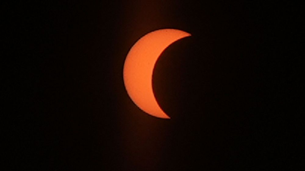 El eclipse total visto desde Cadencia en Madrid, foto Agustín Millán