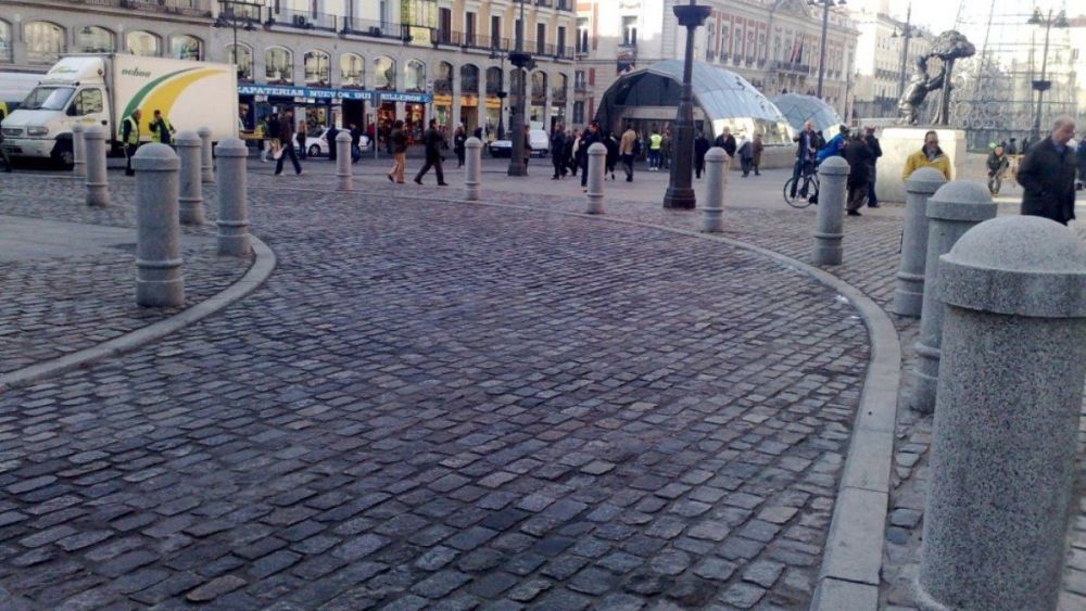 El granito gallego cubre toda la Puerta del Sol de Madrid