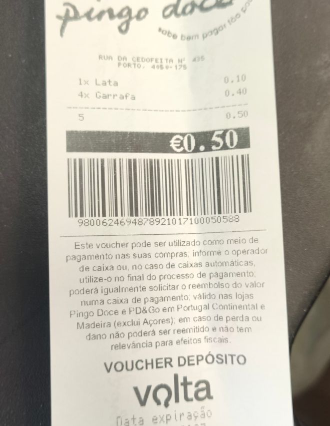 Un ticket de reciclaje de envases | Foto: Maximiliano Fernández