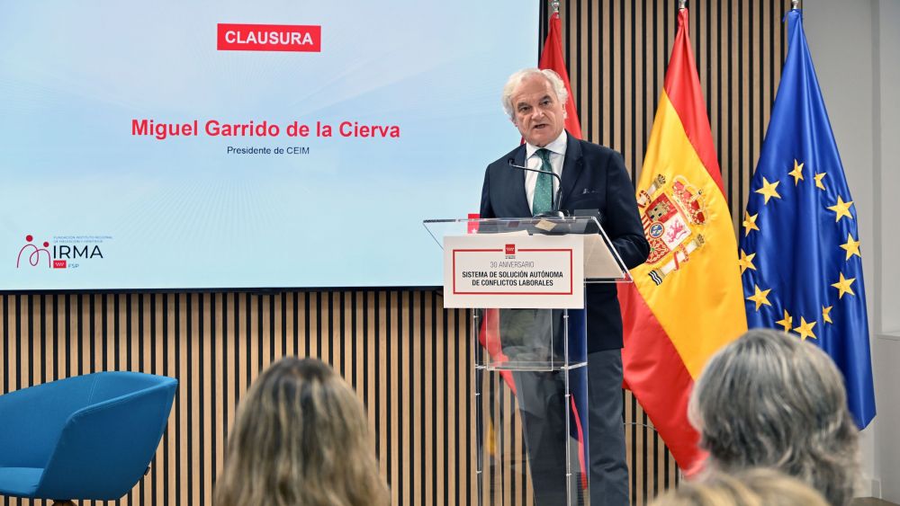 El presidente de CEIM, Miguel Garrido de la Cierva, foto Agustín Millán