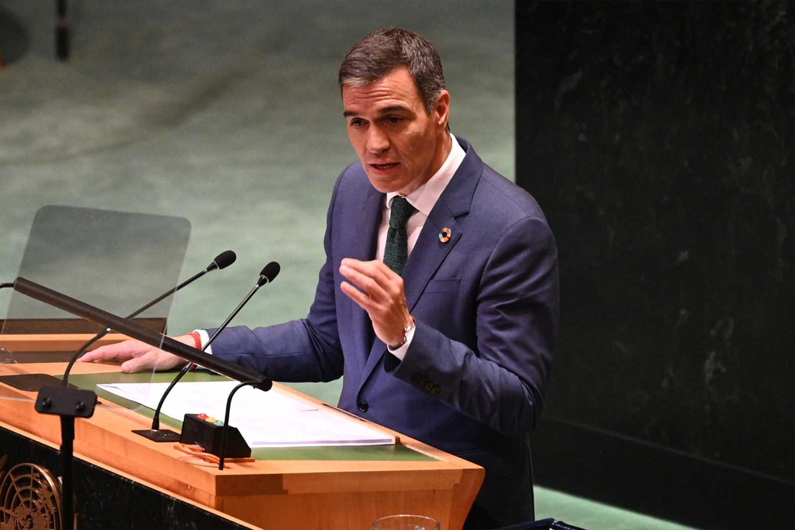 Foto archivo Pedro Sánchez interviene ante la Asamblea General de Naciones Unidas en Nueva York 2024