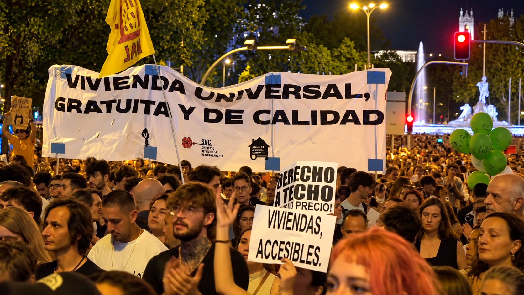 Manifestación por el derecho a la vivienda digna