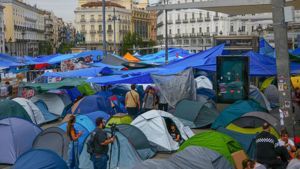 Acampada en la Puerta del Sol el 30 de septiembre 2026, foto Agustín Millán