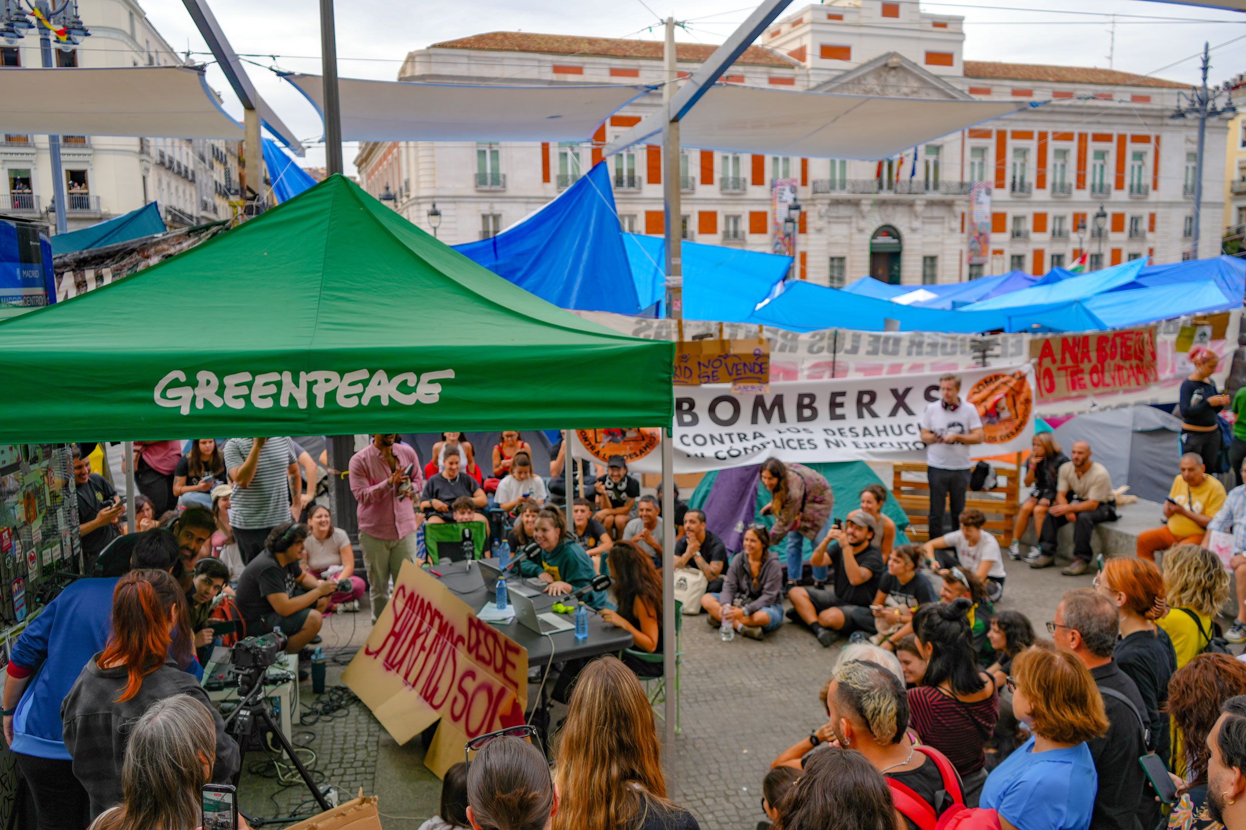 Acampada en la Puerta del Sol el 30 de septiembre 2026, foto Agustín Millán