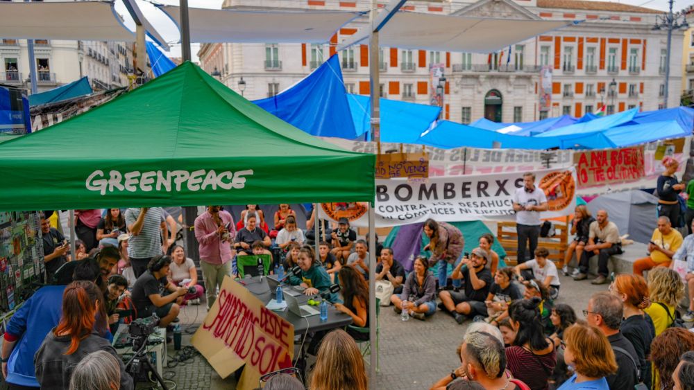 Acampada en la Puerta del Sol el 30 de septiembre 2026, foto Agustín Millán