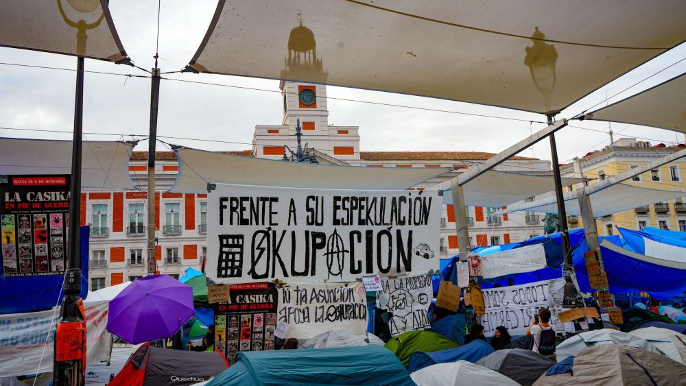 Acampada en la Puerta del Sol el 30 de septiembre 2026, foto Agustín Millán