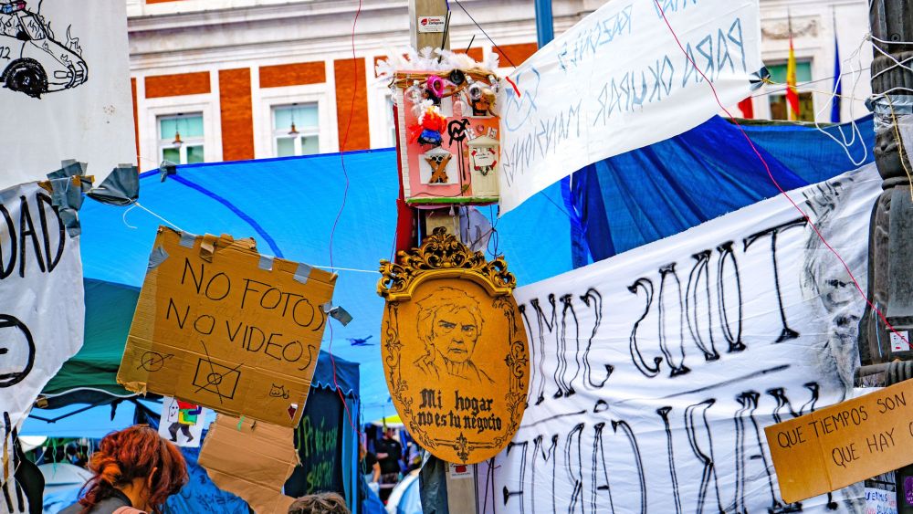 Acampada en la Puerta del Sol el 30 de septiembre 2026, foto Agustín Millán