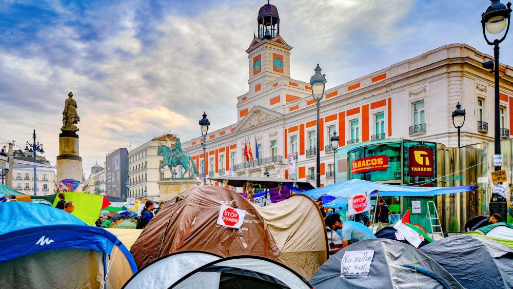 Acampada en la Puerta del Sol el 30 de septiembre 2026, foto Agustín Millán