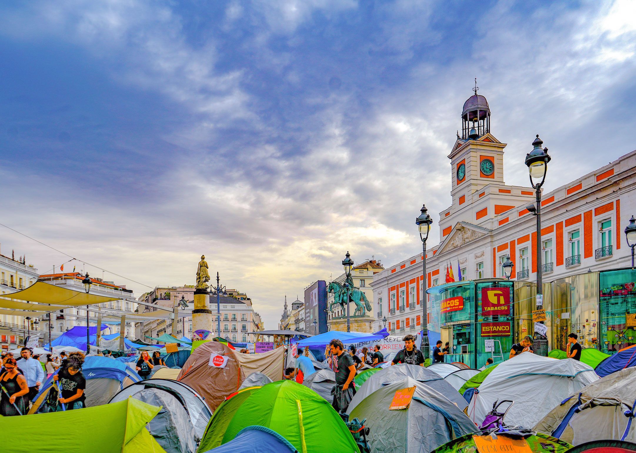 Acampada en la Puerta del Sol el 30 de semptiembre 2026, foto Agustín Millán