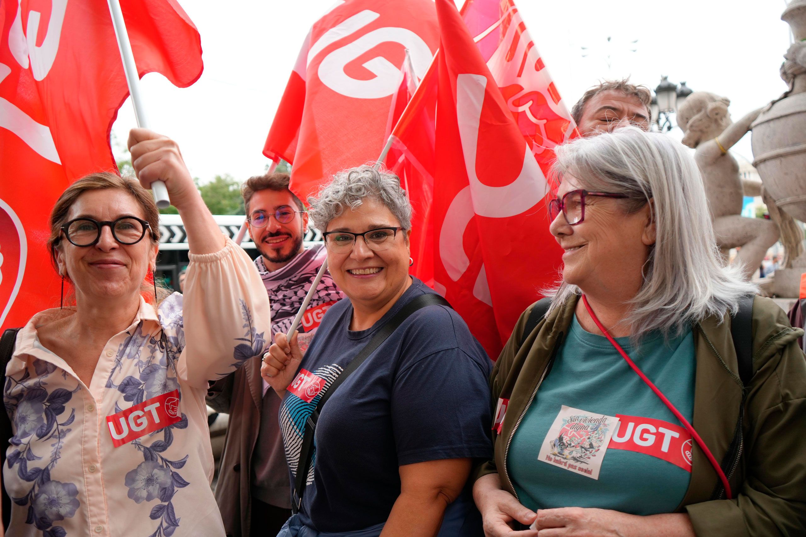 Manifestantes de vivienda, dónde ha participado UGT este sábado en Madrid, foto Agustín Millán
