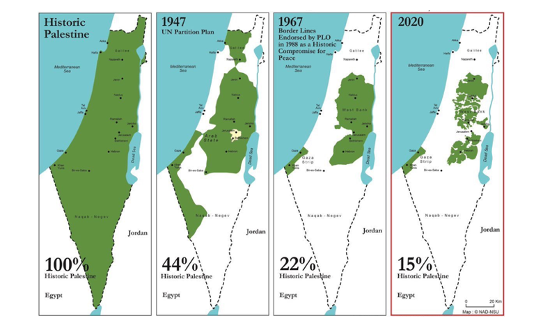 Miren el mapa de Cisjordania al revés... y entenderán lo que está ocurriendo
