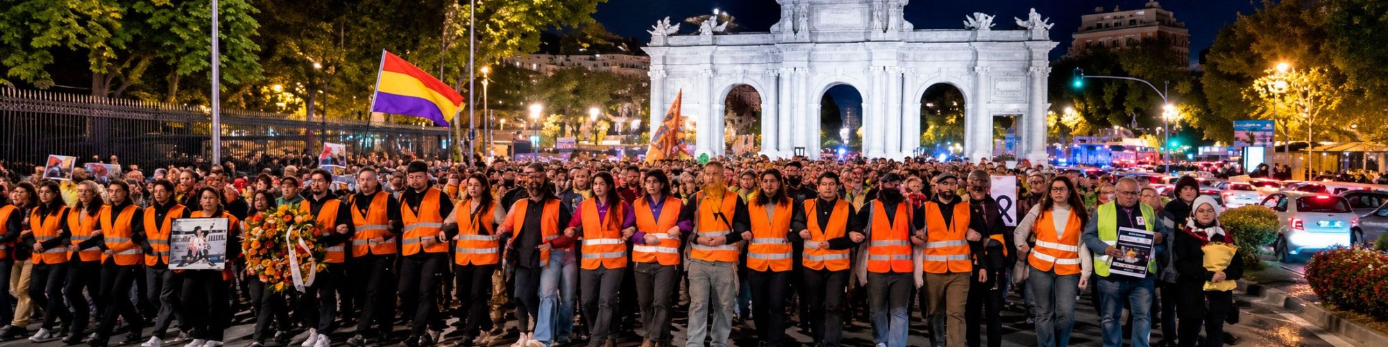 Manifestantes marchan desde el campamento de protesta en el centro de Madrid hasta la antigua vivienda de Maricarmen Abascal 3