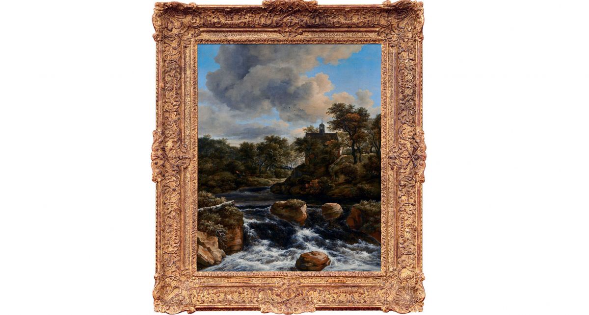 Jacob van Ruisdael Capilla junto a una cascada, hacia 1670 (Chapel by a Waterfall) Óleo sobre lienzo, 69 × 53,3 cm La Haya, Mauritshuis