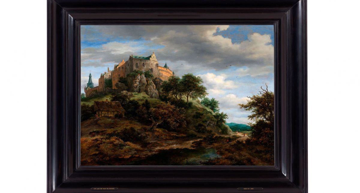 Jacob van Ruisdael Vista del castillo de Bentheim, hacia 1652-1654 (View of Bentheim Castle) Óleo sobre tabla, 51,9 × 67,7 cm La Haya, Mauritshuis