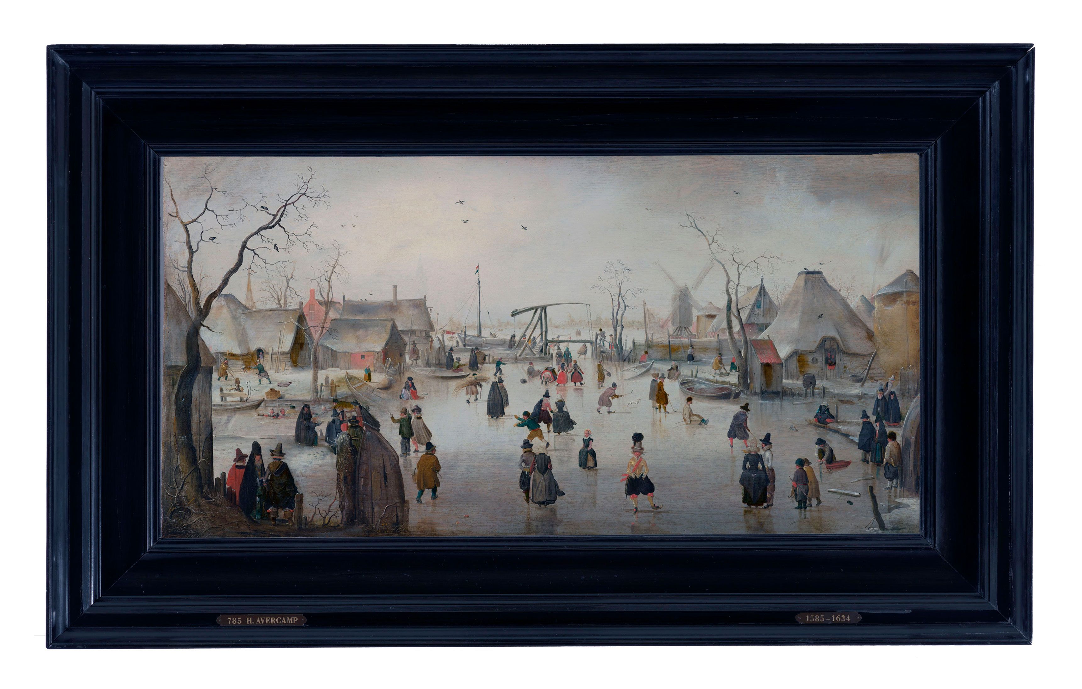 Hendrick Avercamp Escena en el hielo, hacia 1610 (Ice Scene) Óleo sobre tabla, 36 × 71 cm La Haya, Mauritshuis
