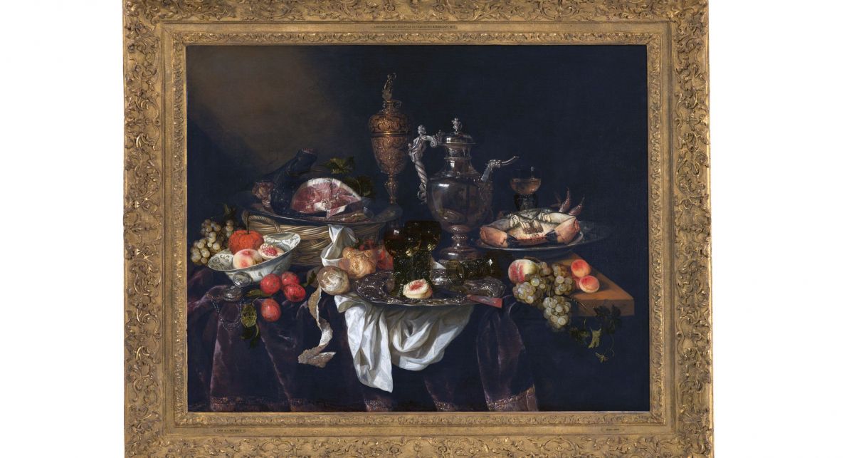 Abraham van Beyeren Bodegón de banquete, después de 1655 (Banquet Still Life) Óleo sobre lienzo, 99,5 × 120,5 cm La Haya, Mauritshuis