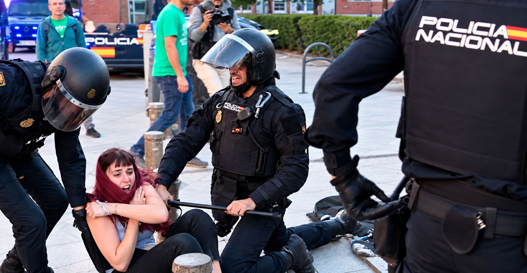 Cargas policiales desproporcionadas en la Complutense