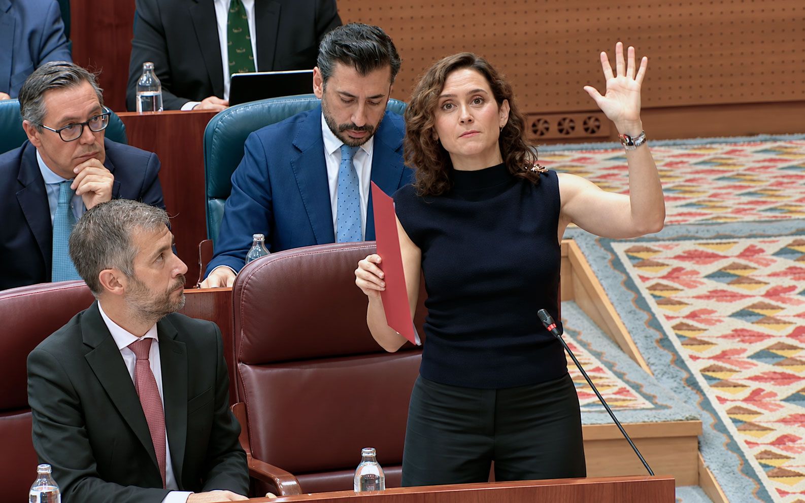 Ayuso en la sesión de control de hoy