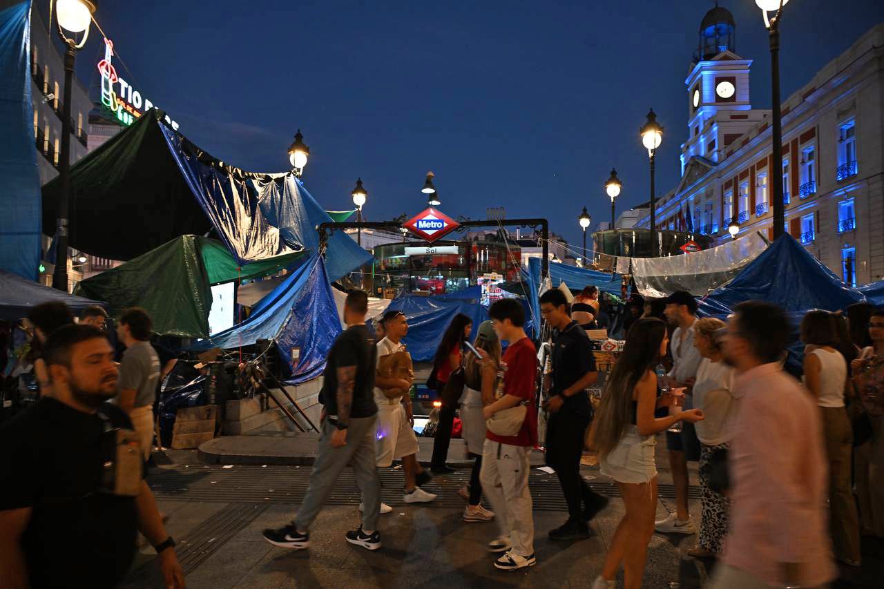 Acampada en Sol, foto Agustín Millán