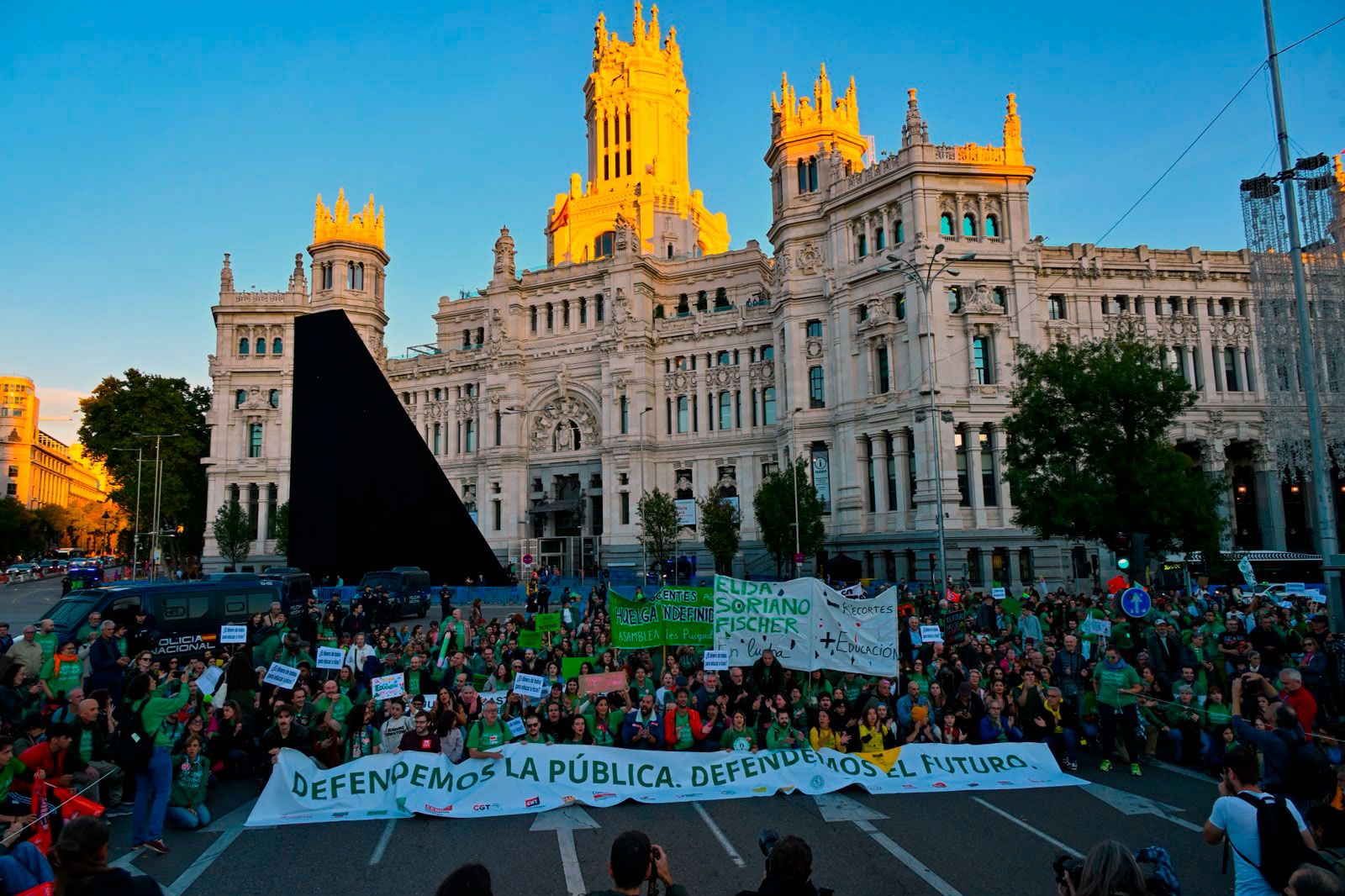 Manifestación en Madrid de los docentes en huelga indefinida de la educación pública, foto Agustín Millán