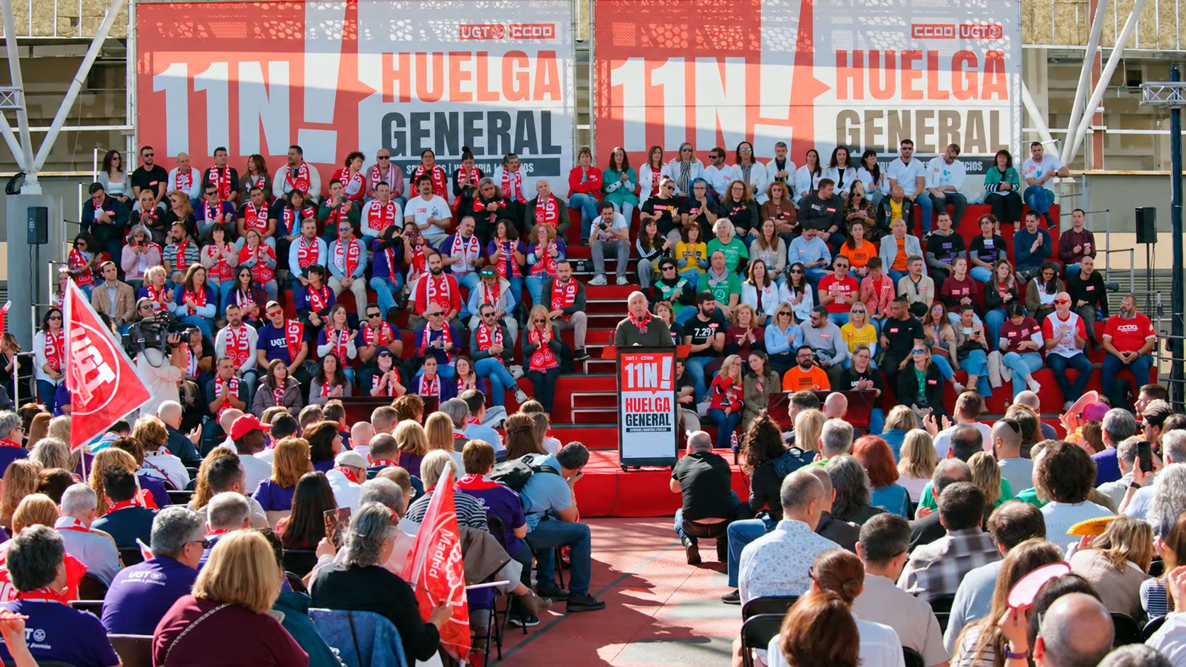 UGT y CCOO plantan cara a la CEOE desde Getafe: «Las huelgas generales no se convocan, se organizan»