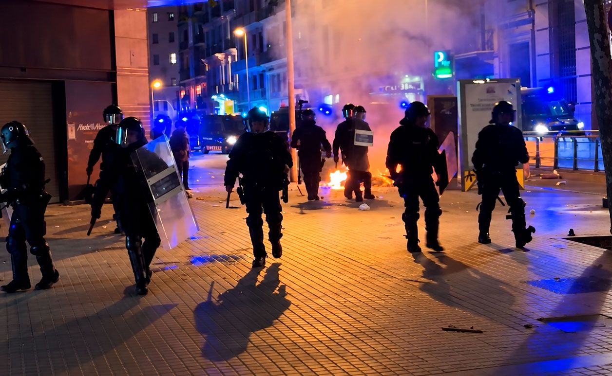 Disturbios gratuitos el día 24 en Barcelona