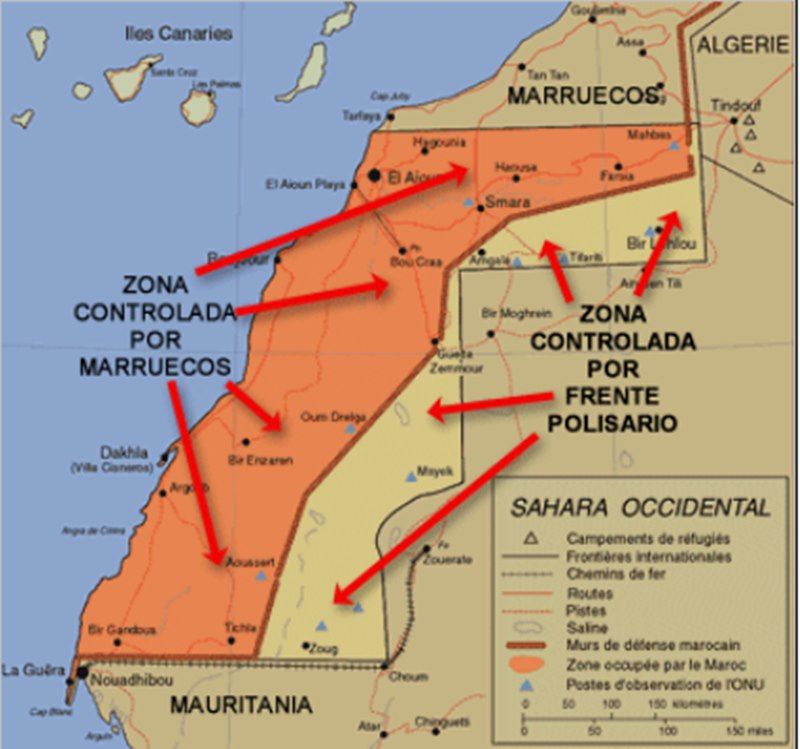Sahara Occidental mapa