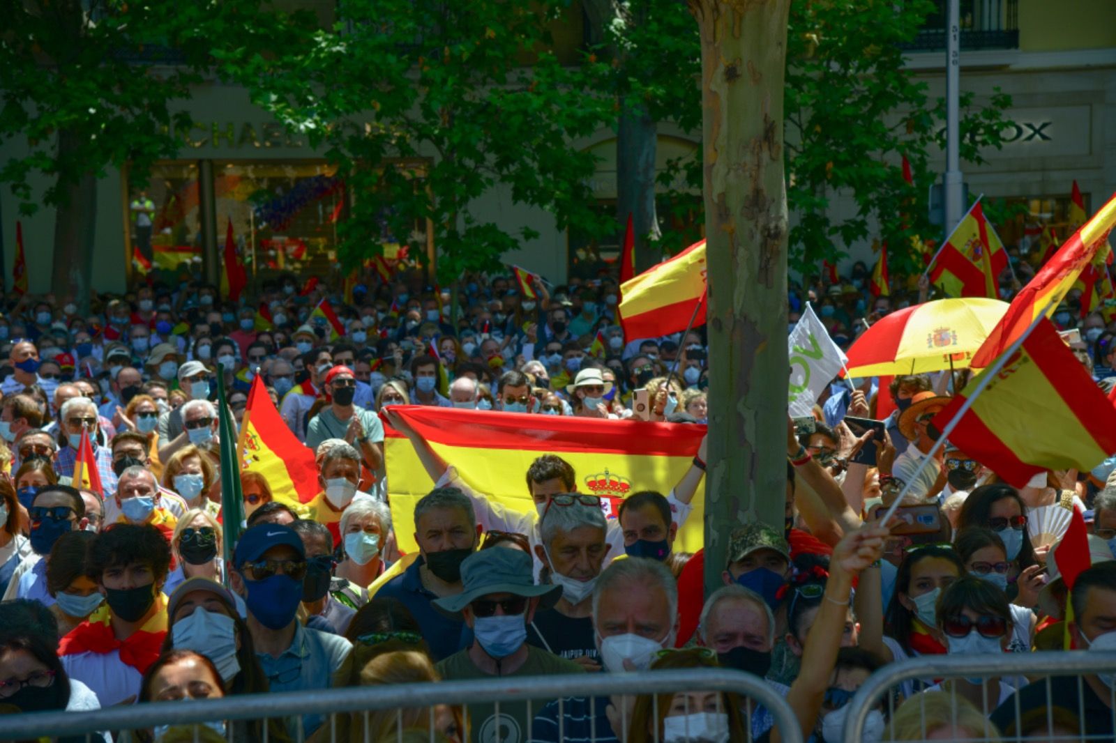 Imagen de una manifestación del PP contra Pedro Sánchez