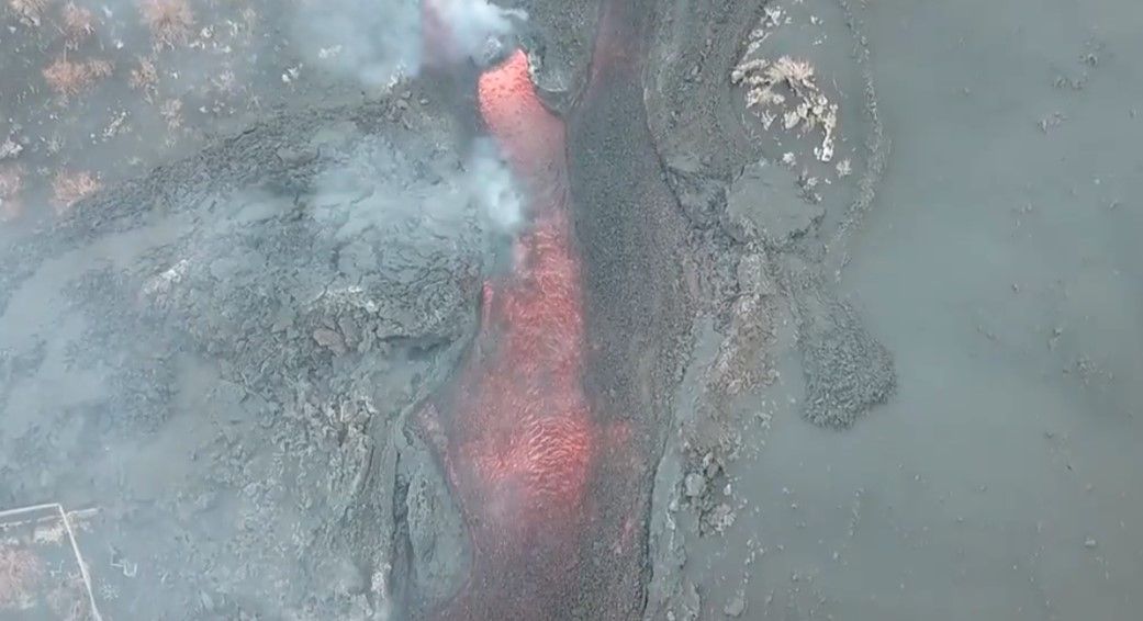 Volcán La Palma vista aerea