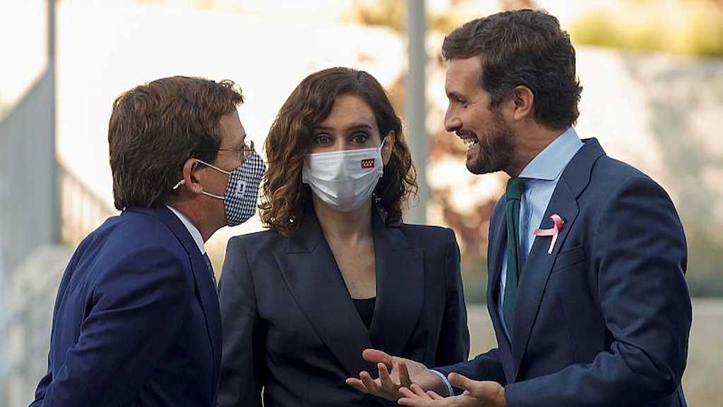 Casado, Ayuso y Almeida, en una imagen de archivo.