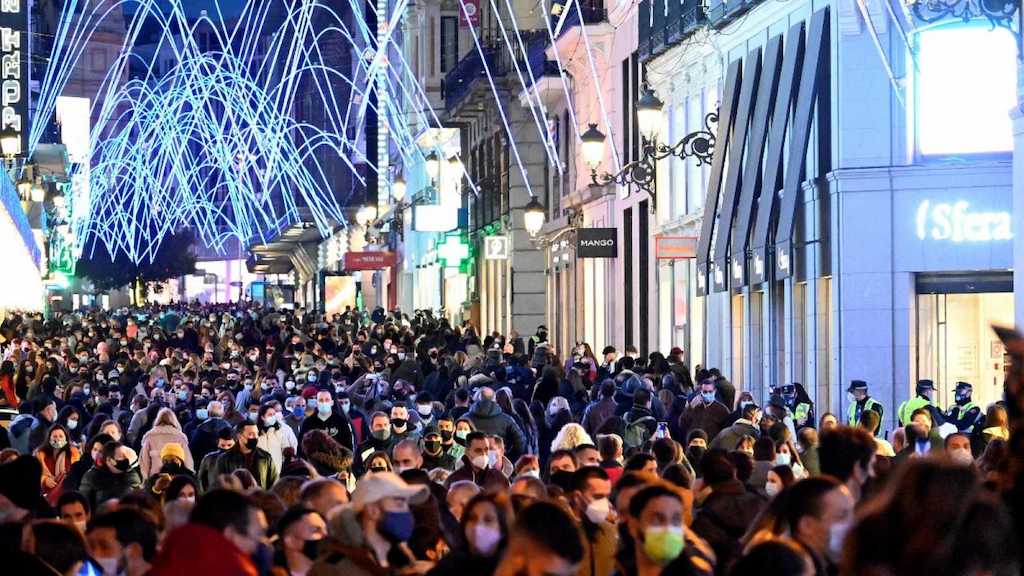 Imagen del centro de Madrid rebosante de gente.
