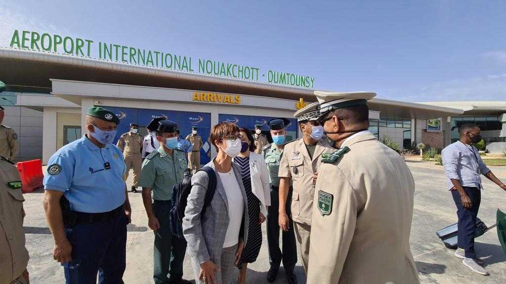 Un momento de la visita de la directora general a Mauritania.