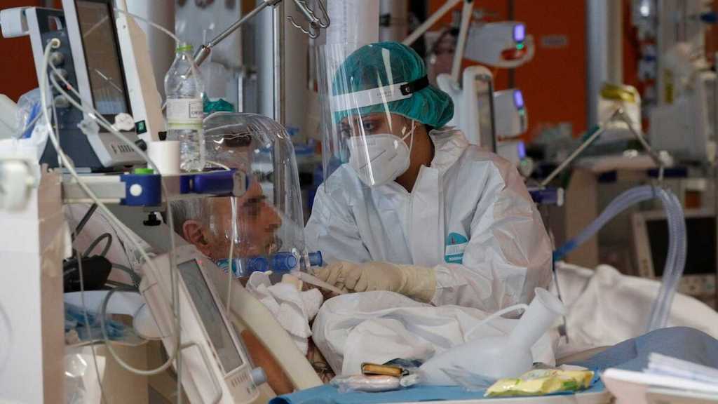 Una UCI de un hospital italiano.