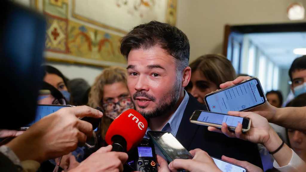Rufián al término de la comisión parlamentaria