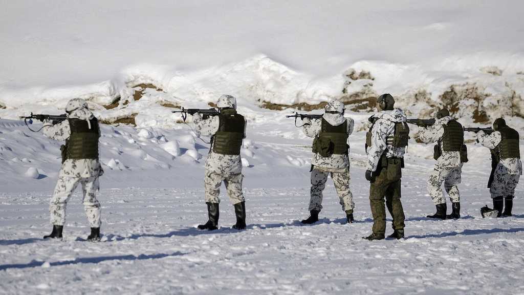 Maniobras militares en la frontera de Finlandia.