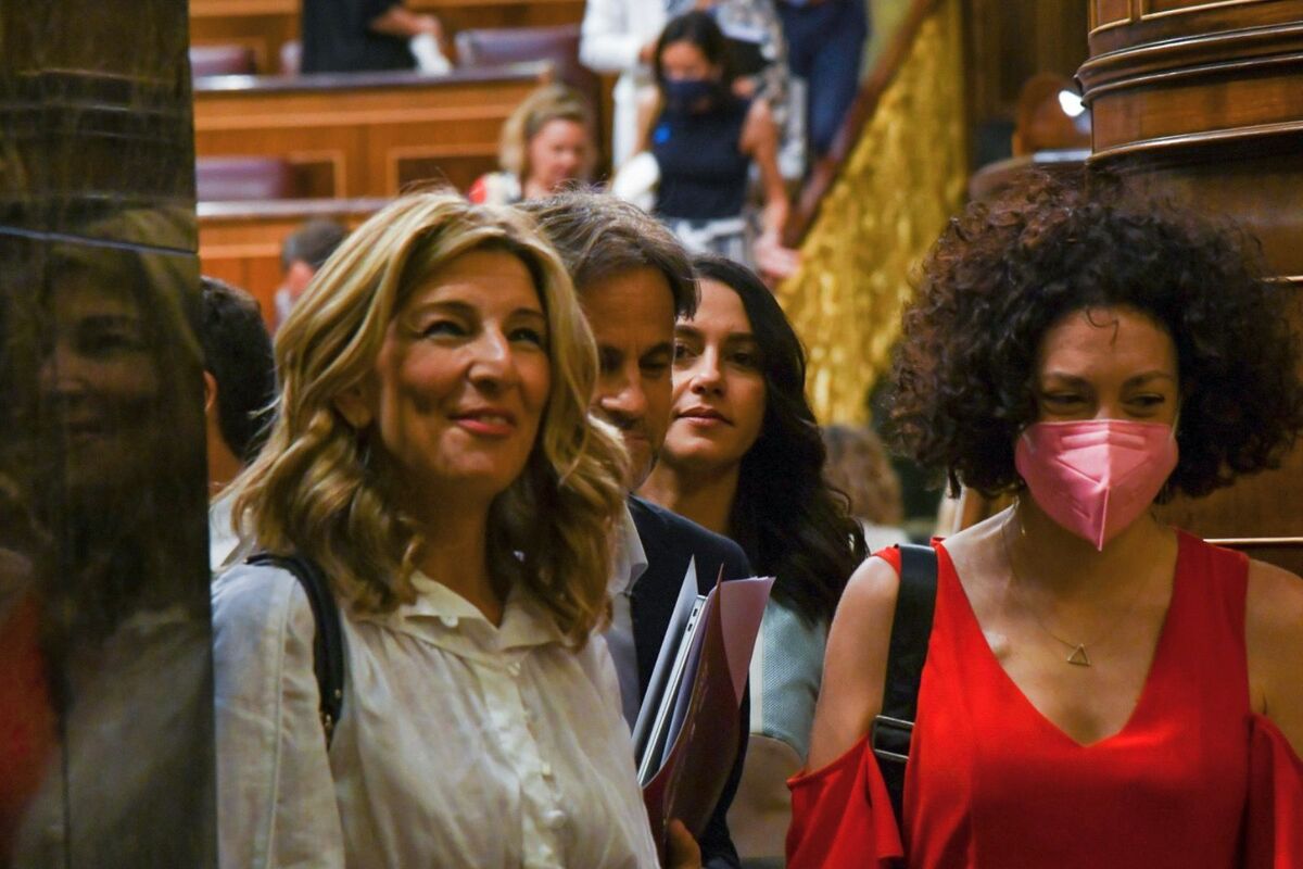 Yolanda Díaz durante el debate del Estado de la Nación, foto: Agustín Millán