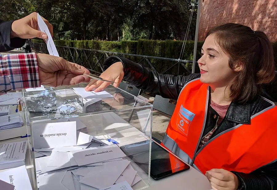 Votación de los presupuestos participativos 2018. Decide Madrid